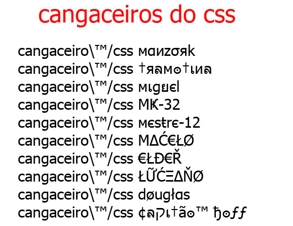 Cangaceiros do css 